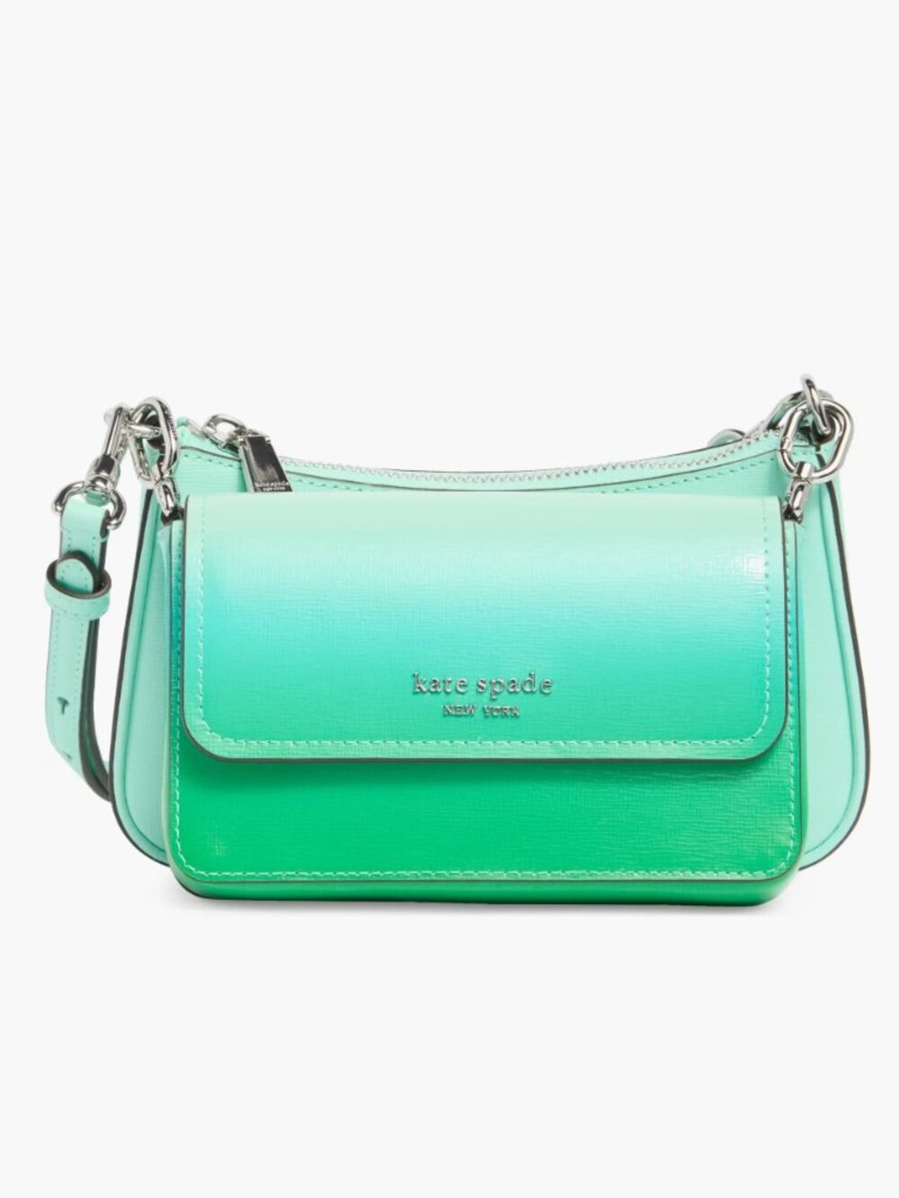 Kate Spade New York double up ombré saffiano leather crossbody bag